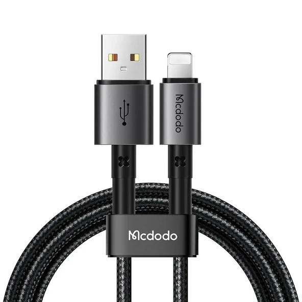MCDODO CA-3580 Usb-ATo Lightning Şarj Ve Veri Aktarım Kablosu - 1.2m Siyah ürün görseli 1