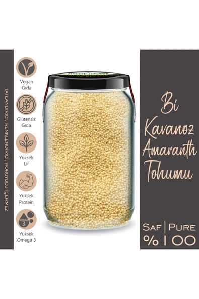 Amaranth Bi Kavanoz 660 cc. Cam Kavanozda 500 Gr. Amarant Tohumu ürün görseli 1