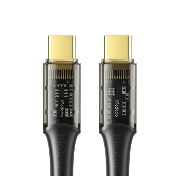 MCDODO CA-2110 100w Type-c to Type-c Veri Aktarım Ve Şarj Kablosu 1.2m-siyah ürün görseli 1