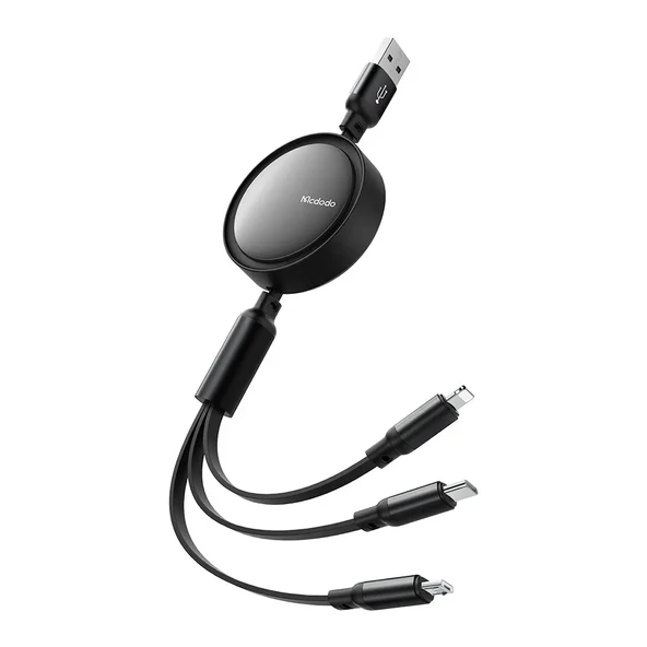 MCDODO CA-7256 3in1 Arada USB-A'DAN Lightning+micro+type-c Veri Kablosu 1.2m ürün görseli 1