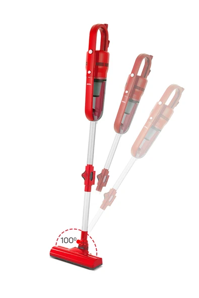 SVC-8625 Kırmızı Dikey Elektrikli Süpürge Katlanır Borulu, El Süpürgesi, 800 ml Toz Hazneli ürün görseli 1