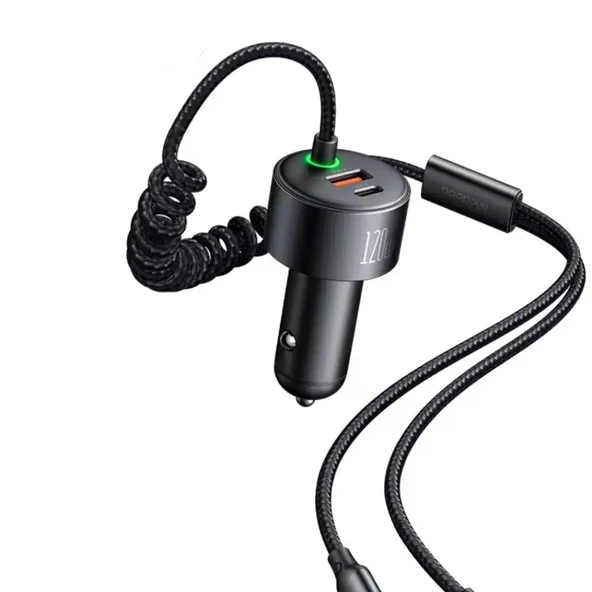 MCDODO CC-0370 120w 4 Portlu PD PPS Araç Şarj Cihazı - Siyah ürün görseli 1