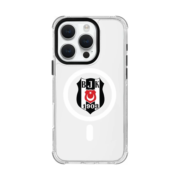 iPhone 16 Pro Uyumlu Beşiktaş Logo Şeffaf Magsafe Lisanslı Telefon Kılıfı ürün görseli 1