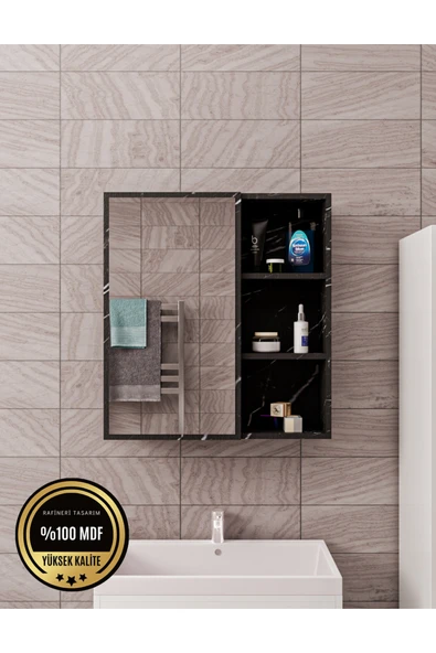 dekor fim DF16102BD Tek Kapaklı Aynalı Banyo Dolabı Çok Amaçlı Banyo Dolabı ürün görseli 1