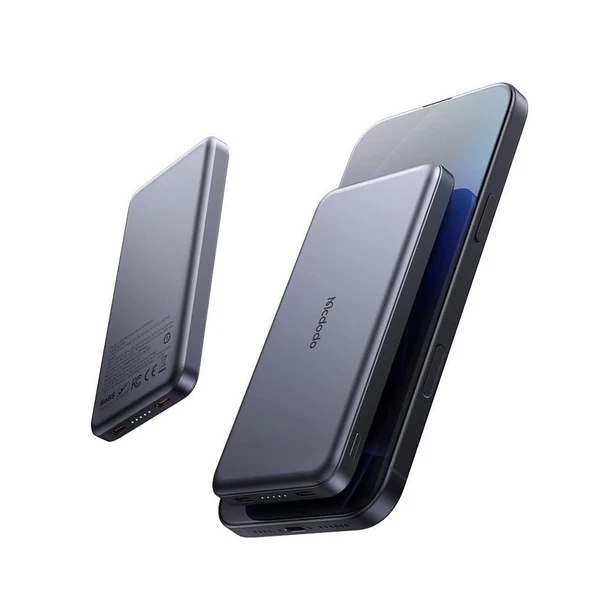 MCDODO MC-3781 20w 10.000mAh Metal Ultra İnce Powerbank- Siyah ürün görseli 1