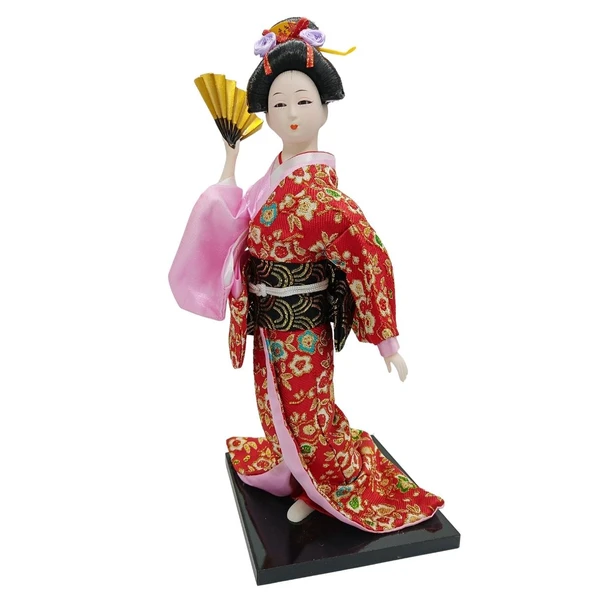 Japon Kimonolu Geyşa Bebek Kabuki Biblo 30 cm No.23 ürün görseli 1