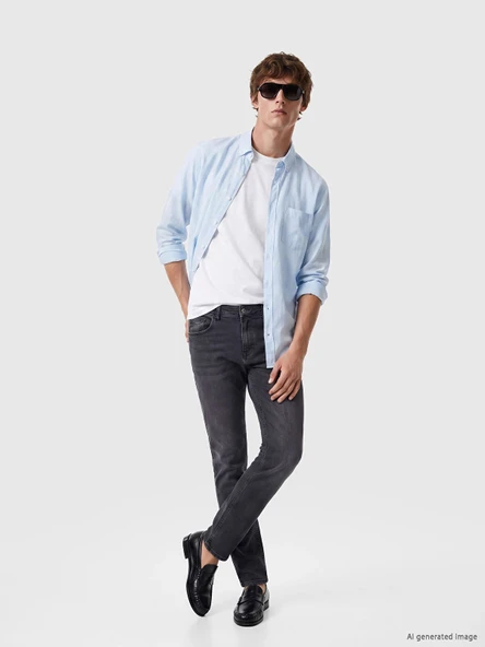 LCW Jeans Antrasit 750 Slim Fit Erkek Jean Pantolon ürün görseli 1