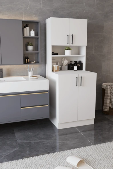 DF03101 Çamaşır Makinesi Dolabı Banyo Boy Dolabı ürün görseli 1
