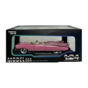 Hobbiez World Cadillac Eldorado Biarritz Convertible Diecast 1959 Pembe Model Araba ürün görseli 1