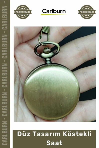 #RetroSaat Nostaljik Eskitme Metal şiye Özel Hediyelik Retro Aksesuar Düz Tasarım Köstekli Saat ürün görseli 1