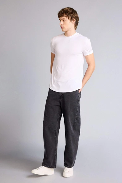 Defacto G0313AXNM36 DENIM Barrel Fıt Pantolon ürün görseli 1