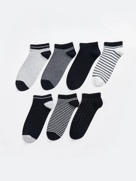 LCW ACCESSORIES Karışık Çizgili Erkek Patik Çorap 7'li ürün görseli 1