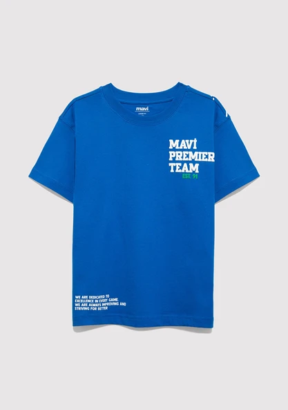 Mavi 6610415-82491 Baskılı Mavi Tişört ürün görseli 1
