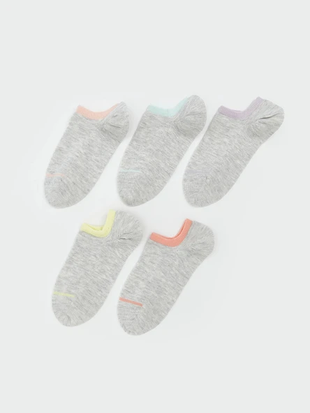LCW DREAM Pembe Kadın Düz Sneaker Çorap 5'li ürün görseli 1