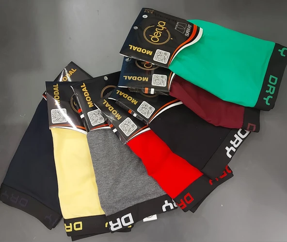 DERYA ERKEK MODAL SÜPER FİT KEMERLİ BOXER 6 ADET ürün görseli 1