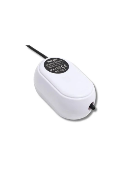 Jingye YE-611 Tek Çıkışlı Sessiz Akvaryum Hava Motoru Beyaz 3W ürün görseli 1