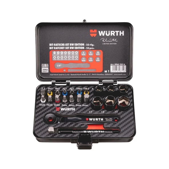 Würth Cırcırlı Lokma ve Bits Uç Seti (23 Parça) Reinhold Würth İmzalı ürün görseli 1