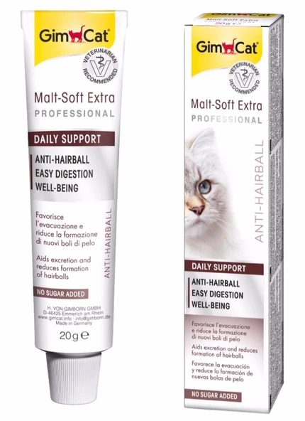 Gimcat Malt Soft Extra Tüy Yumağı Attıran Kedi Macunu 20 Gr. ürün görseli 1