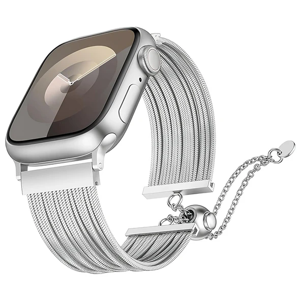 Apple Watch 40mm Zore KRD-137 Metal Hasır Kordon ürün görseli 1