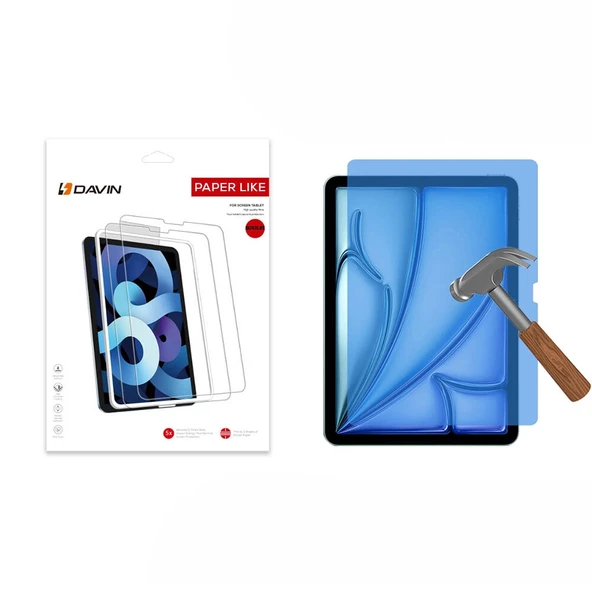 Apple iPad Air 11 2025 M3 Kağıt Hisli Mat ​​​​​​​​​​​​​​​Davin Paper Like Ekran Koruyucu ürün görseli 1