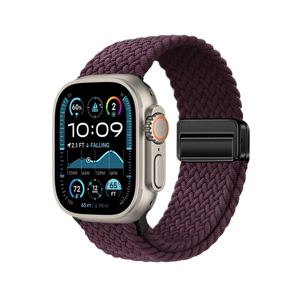 Apple Watch Ultra 49mm Zore KRD-134 Örgü Tasarımlı Hasır Kordon Strap Kayış ürün görseli 1