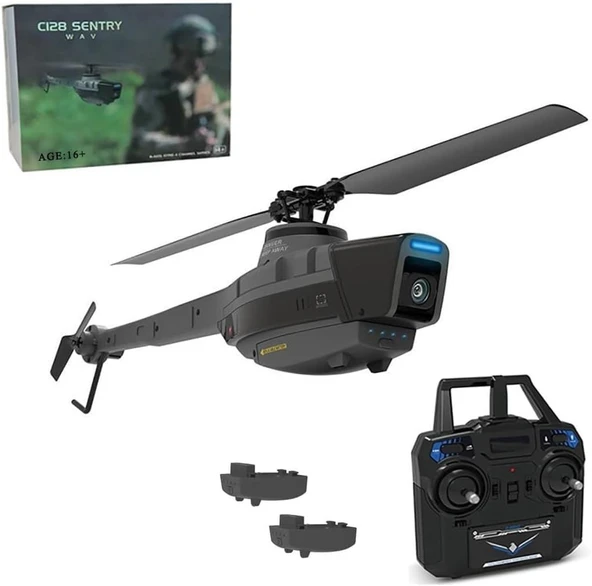 2 Bataryalı RC Keşif Helikopteri – CRAFTLZ Mini Recon Drone Helikopter | Gerçekçi Tasarım & LED Işıklar ürün görseli 1