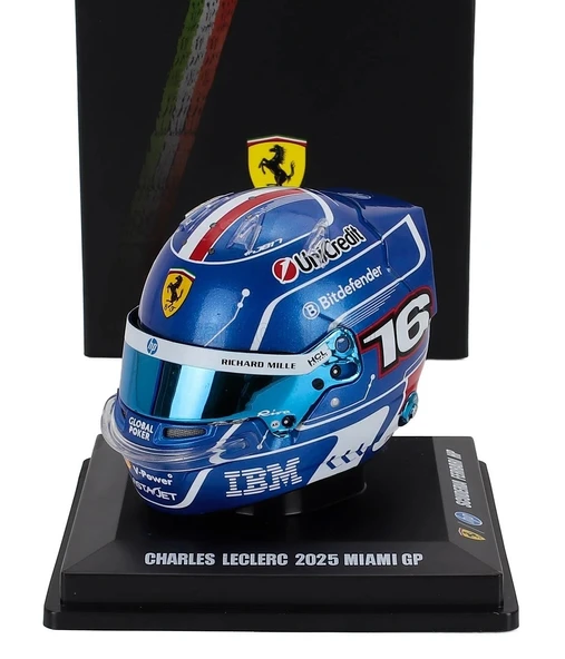 Looksmart Ferrari SF-25 Charles Leclerc Miami GP 2025 Diecast Kask 1/5 ürün görseli 1