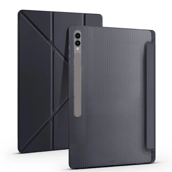 Galaxy Tab S10 Ultra Kılıf Zore Tri Folding Kalem Bölmeli Standlı Kılıf ürün görseli 1