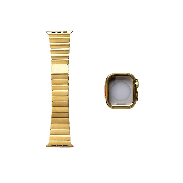 Apple Watch 44mm Zore KRD-126 Sert Kasa Koruyuculu Metal Kordon ürün görseli 1