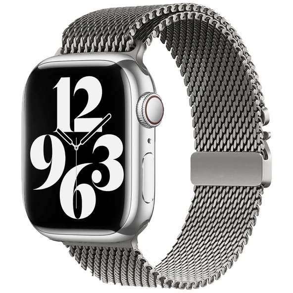 Apple Watch 7 41mm Zore KRD-121 Metal Hasır Kordon ürün görseli 1
