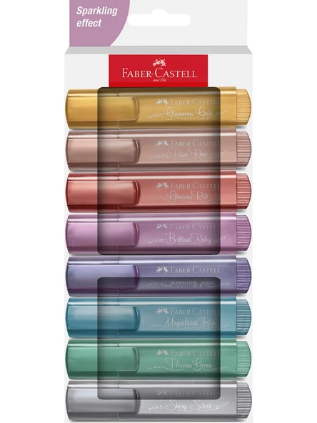 Faber-Castell Fosforlu Kalem Metalik 8 Renk 2024 5030254678 ürün görseli 1