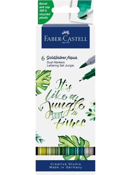 Faber-Castell Markör Kalem Aqua Çift Uç 6 Renk Jng 5188164517000 ürün görseli 1