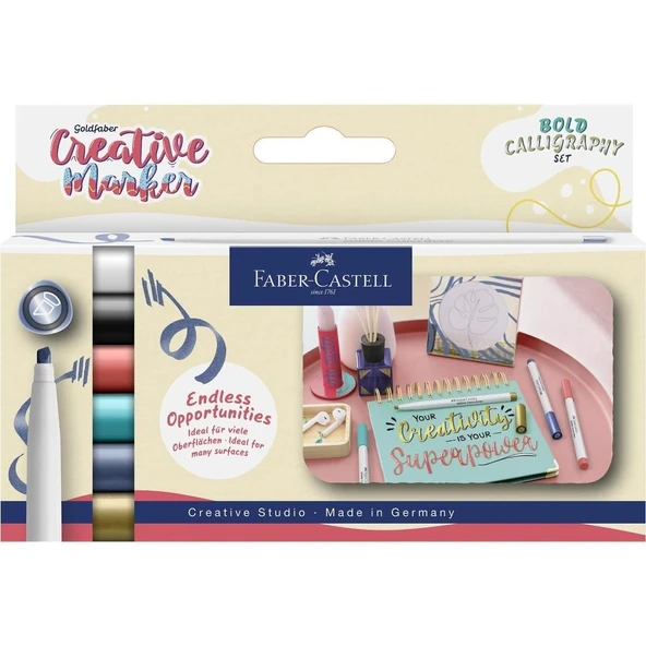 Faber-Castell Markör Kalem Creative 1.5 Soft L 6 Renk 5010160906000 ürün görseli 1