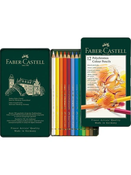 Faber-Castell Polychromos Boya Kalemi 12 Renk - Resim 2