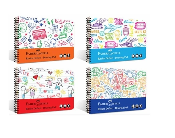 Faber-Castell Resim Defteri Plastik Kapak 35X50Cm (Karışık Renk 1 Adet) ürün görseli 1