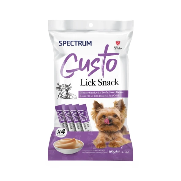 Spectrum Gusto Dana Etli ve Tatlı Patatesli Sıvı Köpek Ödül Maması (4 x 15 g) ürün görseli 1