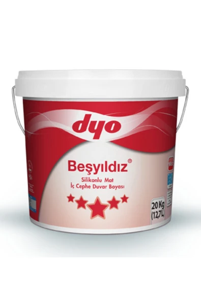 Dyo Beşyıldız Silikonlu Mat Iç Cephe Duvar Boyası Renk Alaçatı 20kg ürün görseli 1