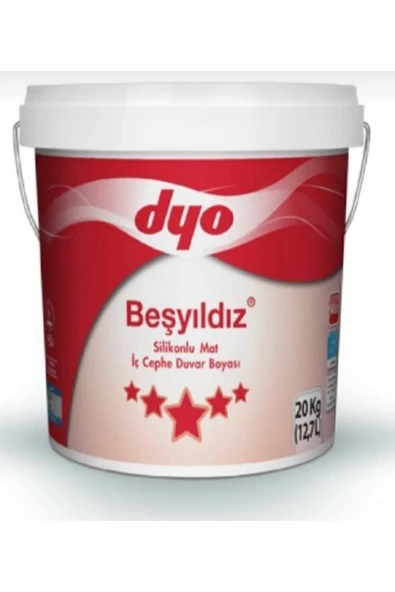 Dyo Beşyıldız Silikonlu Mat Iç Cephe Duvar Boyası Renk  Köpük 10kg ürün görseli 1