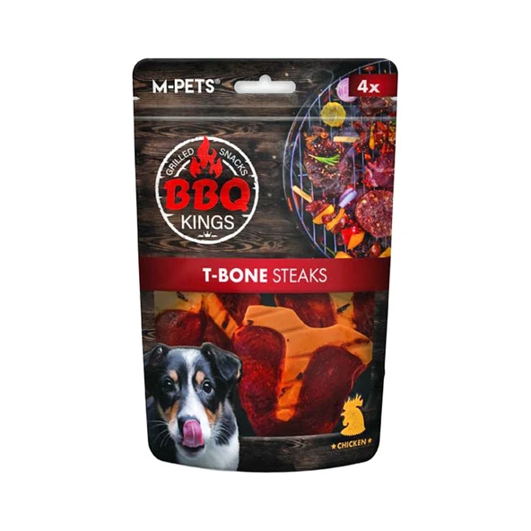 M-Pets BBQ Kings T-Bone Steaks Tavuk Etli Köpek Ödül Maması (105 g) ürün görseli 1