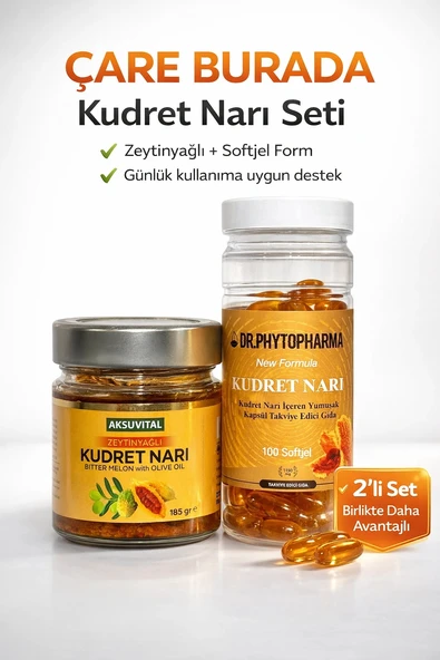 ÇareBurada Kudret Narı Set | Zeytin Yağlı Kudret Narı 185 gr & Kudret Narı 100 Softjel ürün görseli 1