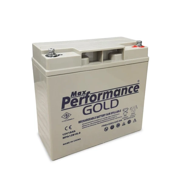 Max Performance Gold 12V 18.Ah Bakımsız Kuru Akü ürün görseli 1