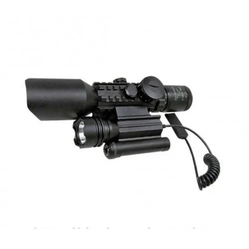 3-10x42  Zoomlu Av Tüfeği Dürbünü  Lazeri Zenon Fenerli M9 ürün görseli 1