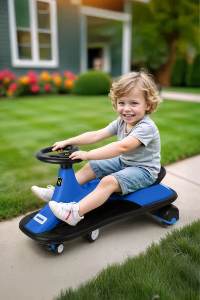 Birlik Oyuncak Sesli ve Işıklı Royal Swing Car URT042-001-MAVİ ürün görseli 1