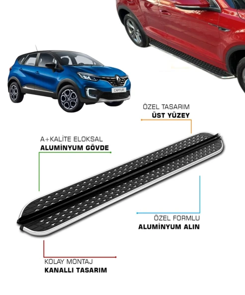 RENAULT CAPTUR UYUMLU 2020 2021 2022 2023 2024 2025 2026 ARACA ÖZEL YAN BASAMAK ürün görseli 1