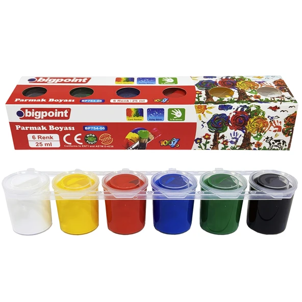 Bigpoint Parmak Boyası 6 Renk x 25 ml ürün görseli 1