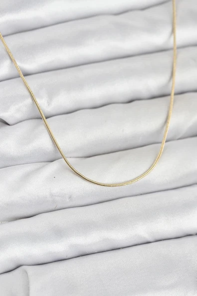 CM 14K Gold Renk Yılan Zincir Model Kadın Kolye //XD-BKO10922-ST ürün görseli 1