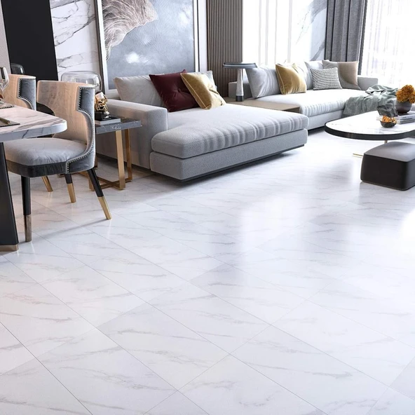 30cm x 60cm 1 Adet Yapışkanlı Colored Floor Pvc Panel Yer Zemin Kaplama Paneli Arkası Kauçuklu ürün görseli 1
