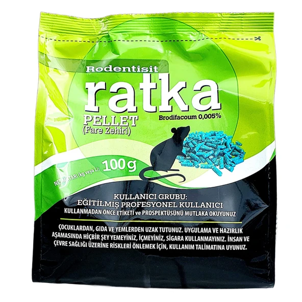 Ratka Rodentisit Fare Zehiri Pellet 100 Gr ürün görseli 1