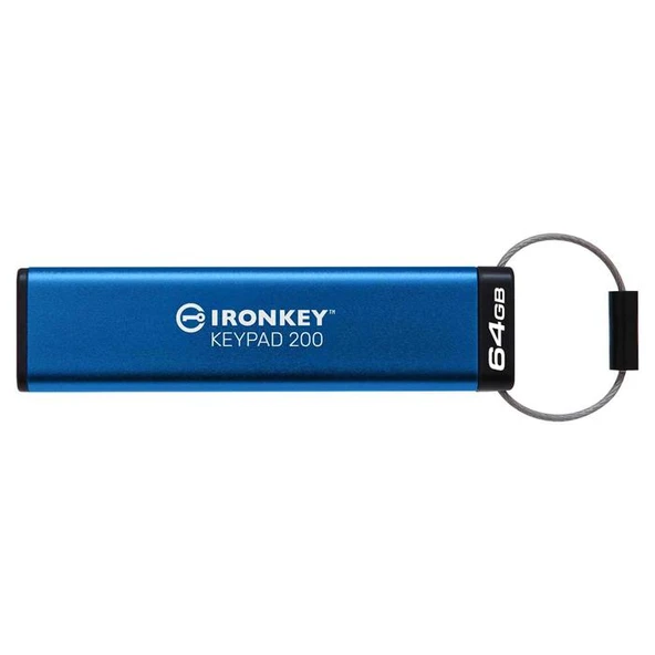 Kingston IKKP200-64GB 64GB IronKey Keypad 200, FIPS 140-3 Lvl 3 (Pending) Flash Bellek ürün görseli 1