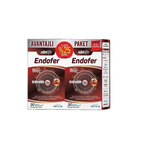 NBTLife Endofer 30 Kapsül 2'li Paket ürün görseli 1